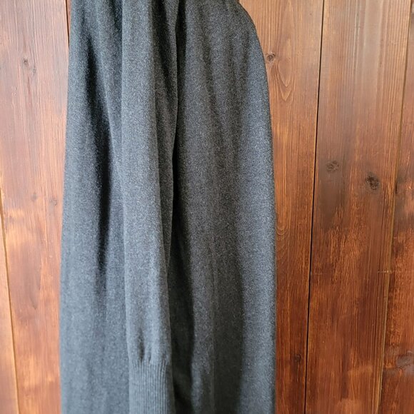 Soft Surroundings Women Large Cashmere Blend Open Front Cardigan Charcoal Black - Picture 9 of 10